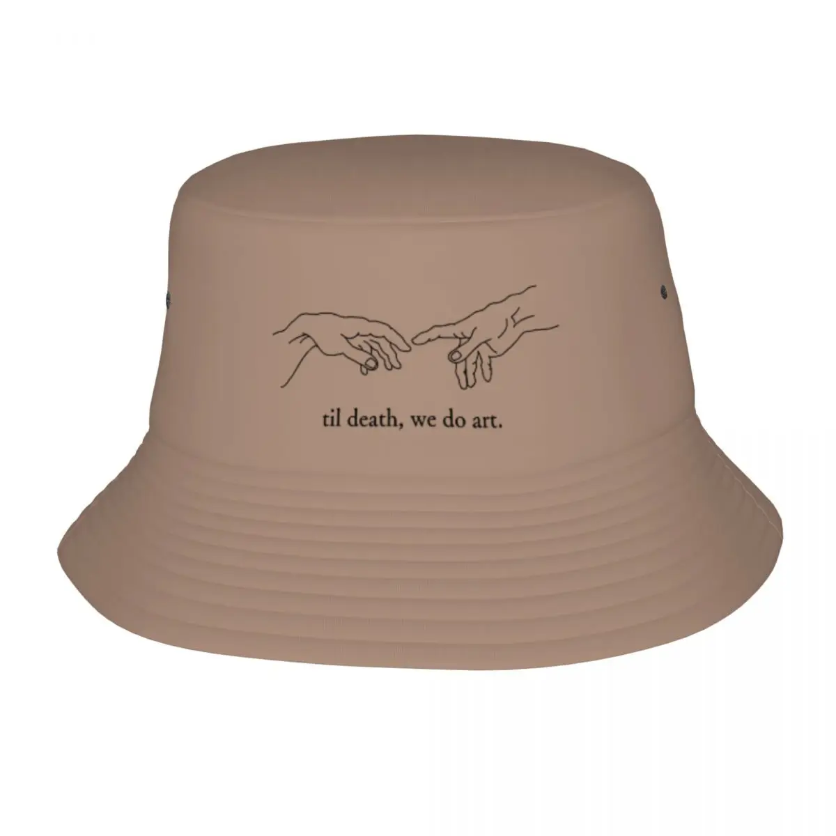 

Autumn Panama Hats Til Death We Do Art Men Women Fisherman Cap Adam Michelangelo Beach Cotton Bucket Hat Outdoor Fisherman Hat