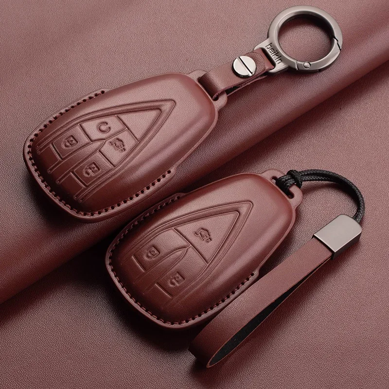Автоматический чехол для ключа Changan CS35 PLUS CS75PLUS CS55PLUS Eado UNI-T Oushang X5 X7 EV 2019 2020 кожаный