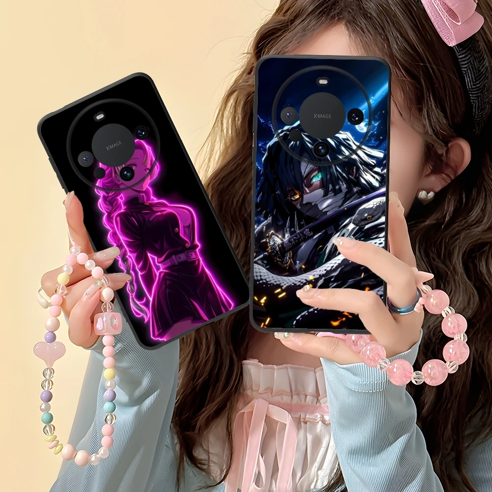 Цветной неоновый чехол для мобильного телефона Demon Slayer Huawei Mate 60 50 40 30 20 10 Pro Plus Lite E 5G
