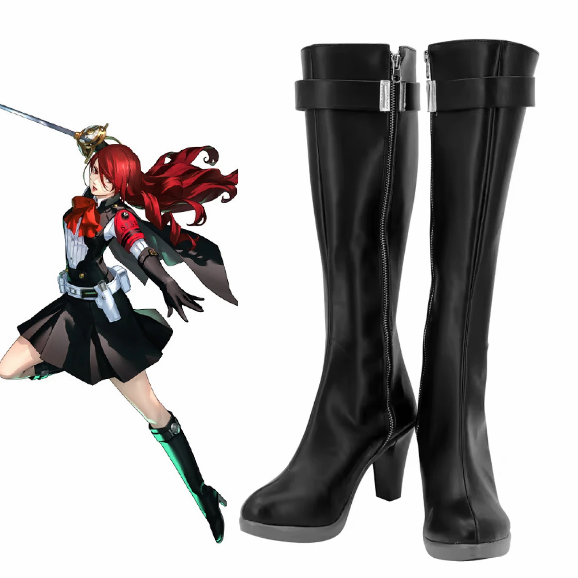 Фото Обувь для косплея Mitsuru Kirijo Game PERSONA 3, ботинки Mitsuru Kirijo №1