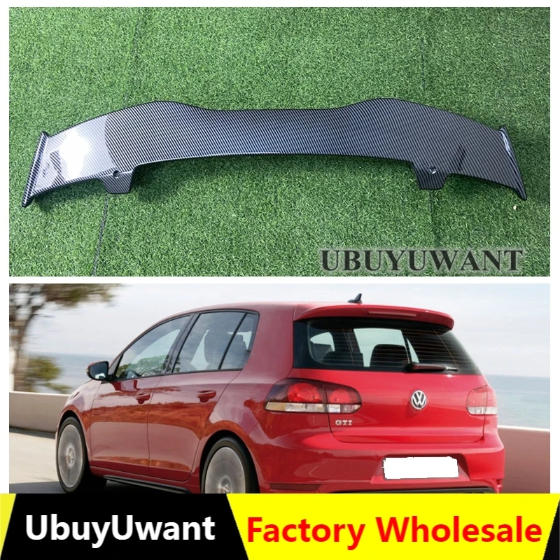 

For Volkswagen VW Golf 5 V MK5 R32 GTI Spoiler Universal ABS Plastic Carbon Look Hatchback Roof Rear Wing Body Kit Accessories