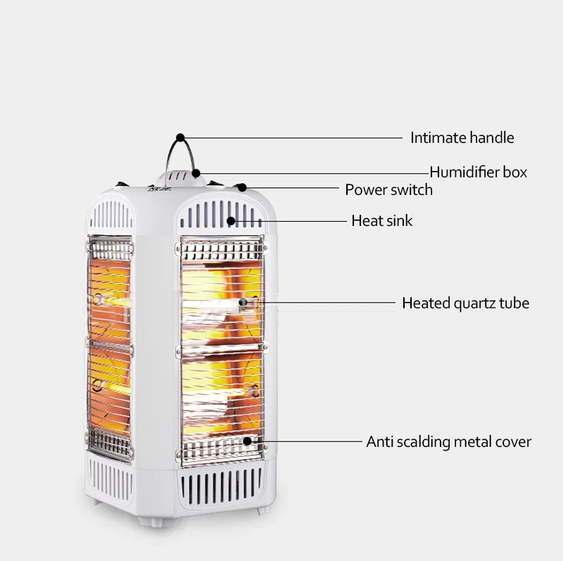 220V 1800W  Room heaters  Four Sided Electric Heater Mutifuction Household Warmer Energy Saving Heater Household Heater