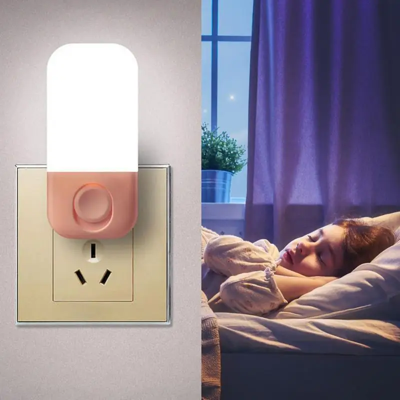 

2Pcs EU Plug LED Night Light Energy Saving 0.5W Night Light Plug LED Indoor Bedside Lamp Mini Wall Light For Corridor WC