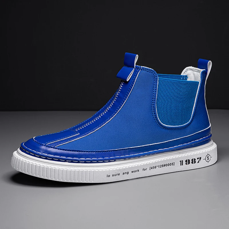 

Мужские высокие кроссовки в стиле суперзвезд, синие повседневные дышащие кроссовки, дизайнерская Уличная обувь в стиле хип-хоп, 2022