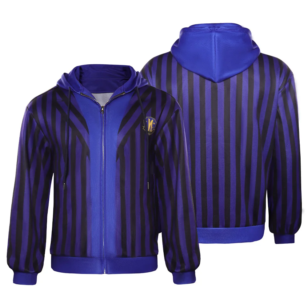 

Костюм для косплея Ксавье торпэ, черно-синий костюм с капюшоном в полоску, костюмы на Хэллоуин, карнавал