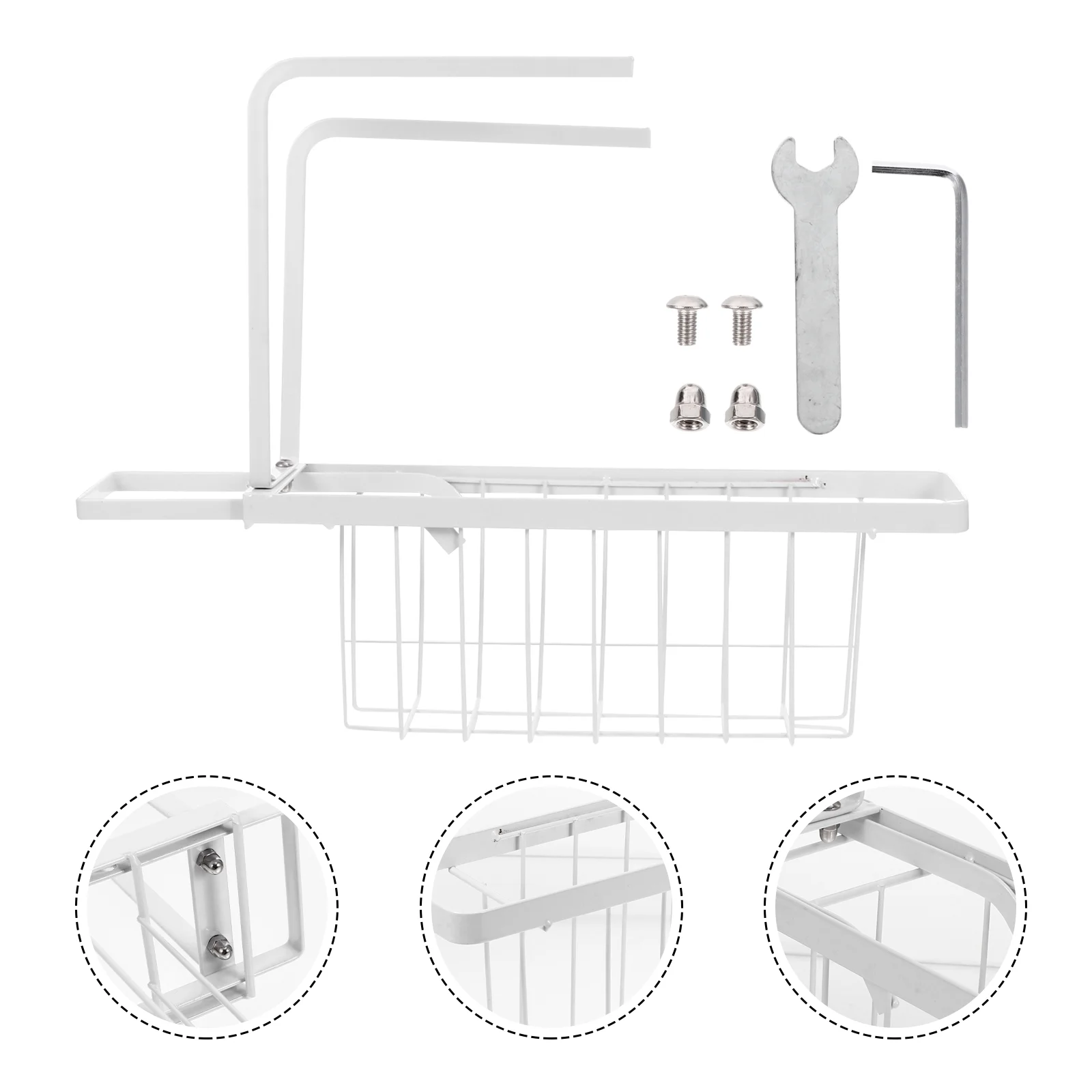 

Sink Rack Organizer Sponge Storage Drain Bathroom Countertop Tray Scrubber Holder Soap Basket Corner Functional Multi Kitchen