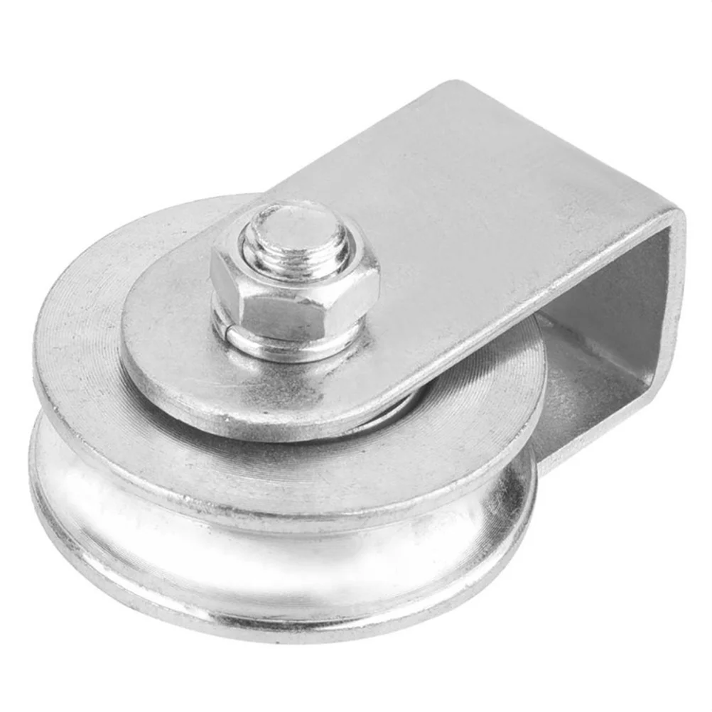 

Pulley Crane Wheel Steel Fixing Lifting Rope Swivel Professional Single Block Tools Wire Roller Load Bearing Gym