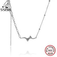 ssteel silver 925 real 100 seagull pendant necklace gifts for women korean design trends 2022 accessories fashion jewellery
