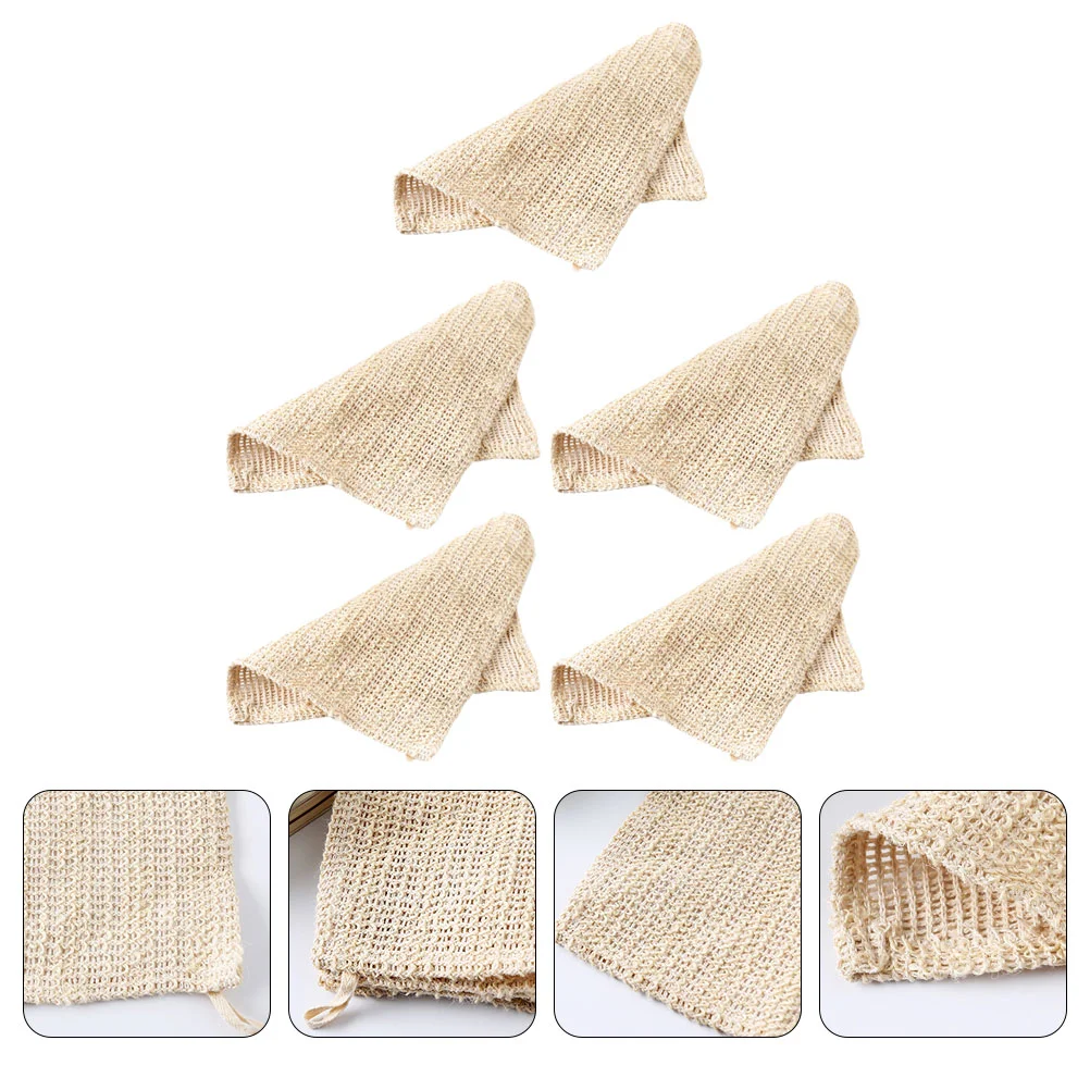 

5Pcs Bathing Towel Shower Exfoliating Towel Bathroom Supplies Household Towel for Home Body
