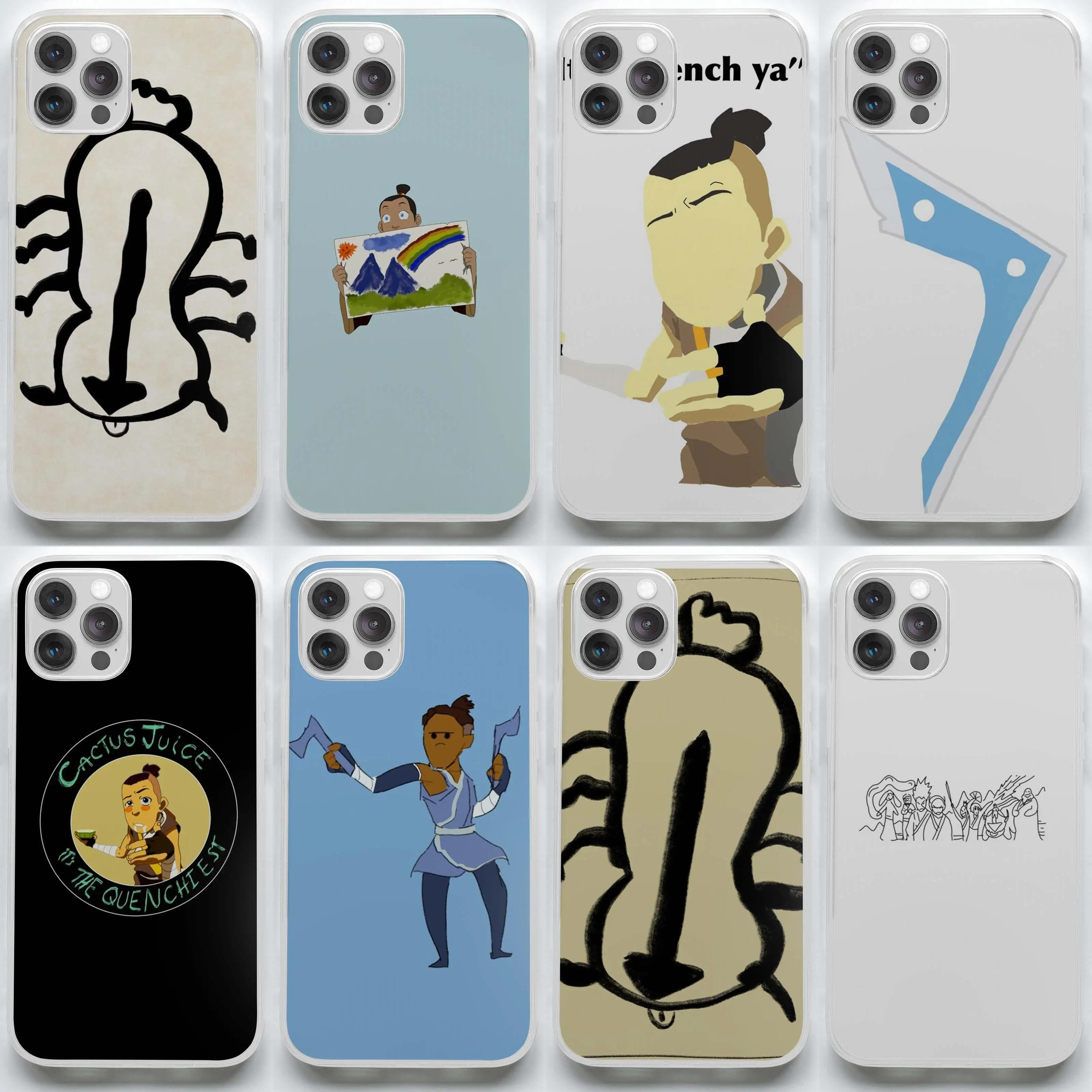 

Avatar The Last Airbender Sokka Drawing Appa Painting Soft Phone Case for iPhone X XS XR Max 11 12 13 Pro Max Mini 7 8 Plus TPU
