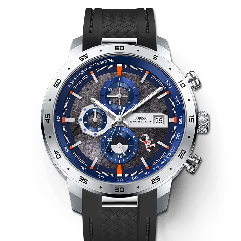 

Lobinni Men Luxury Watch 42MM Vintage Automatic Watches Mechanical Wristwatch 50M Waterproof Sapphire Luminous Month Week Date
