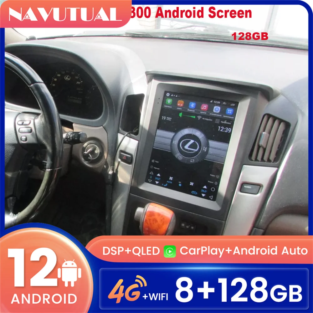 

10.4" Tesla Screen Car Multimedia Player For Lexus RX RX300 RX330 Android 12 Radio Car Stereo GPS Navigation Head Uni