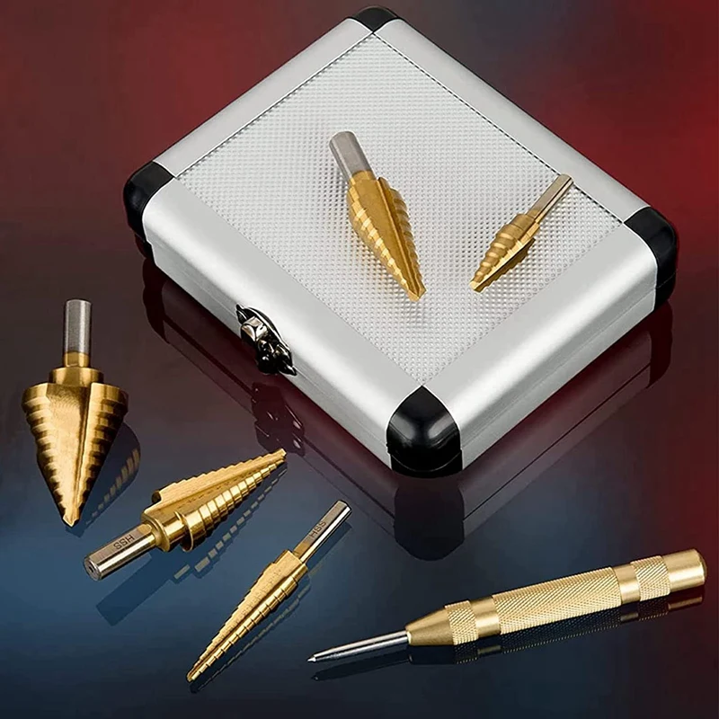 Набор ступенчатых сверл из титана HSS Unibit от 1/8 до 1-3/8 дюймов ступенчатые сверла и