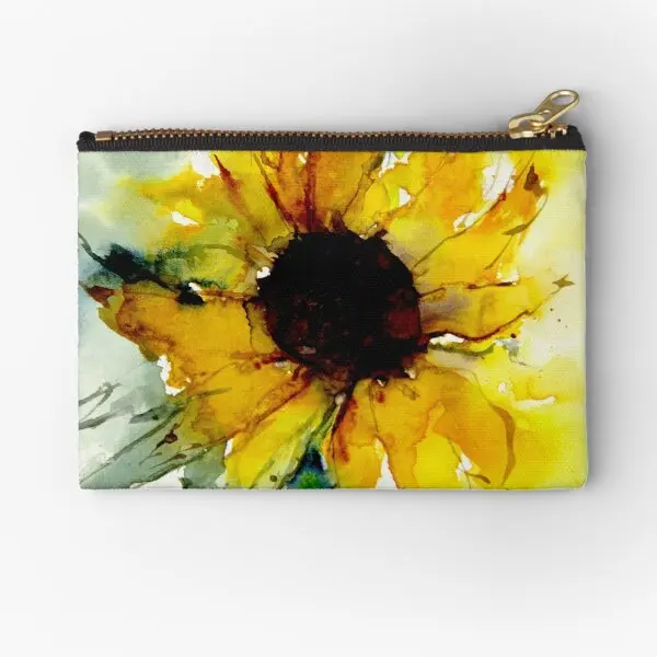 

Кармашки на молнии с подсолнухом для женщин и мужчин, маленькие ключи, чистый бумажник, карманная сумка для хранения монет, трусиков, нижнег...