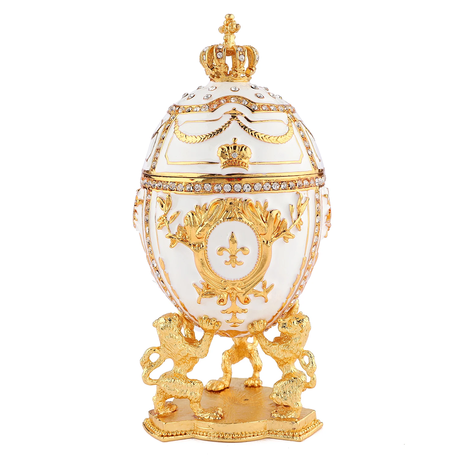 QIFU Большой Королевский Красный Фиолетовый Белый Пасхальный фаберж яйцо стиль