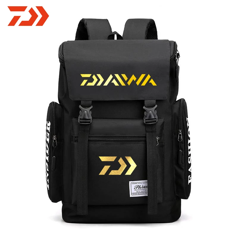 Daiwa Men's Outdoor Fishing Storage Backpack Camping Backpack Laptop Bag Men's and Women's Leisure Large-capacity Backpack