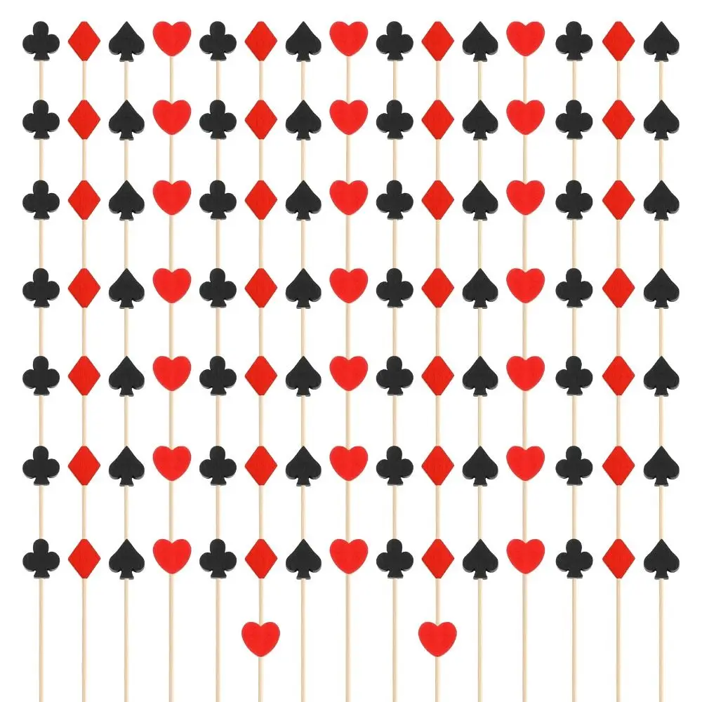 Декор для торта Черный казино Красная зубочистка Палочка Мужчины