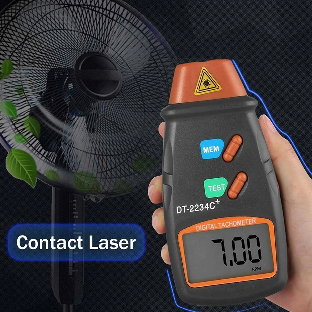 

Digital Tachometer Motor Speed RPM Gauge Meter Non-contact Tach Tools LCD Display Tach Meter Handheld Measuring Device