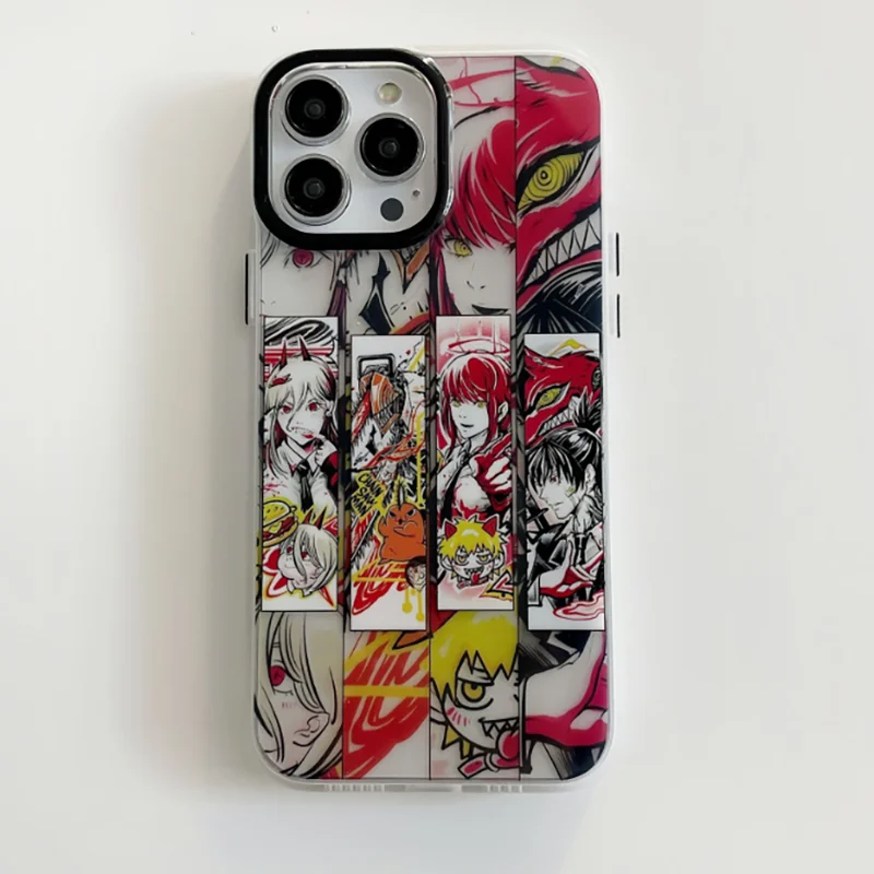 

Anime Chainsaw Man Denji Makima Transparent Phone Case Cover for IPhone 11 12 13 14 Pro Max Case for IPhone 14 Pro Max