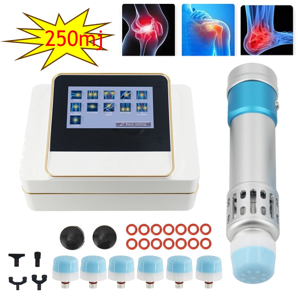 

Shockwave Therapy Machine 2 in 1ED Massager Shock Wave Chiropractic Gun Tibial Stress Syndrome Relief Pain 250MJ Massage Tool