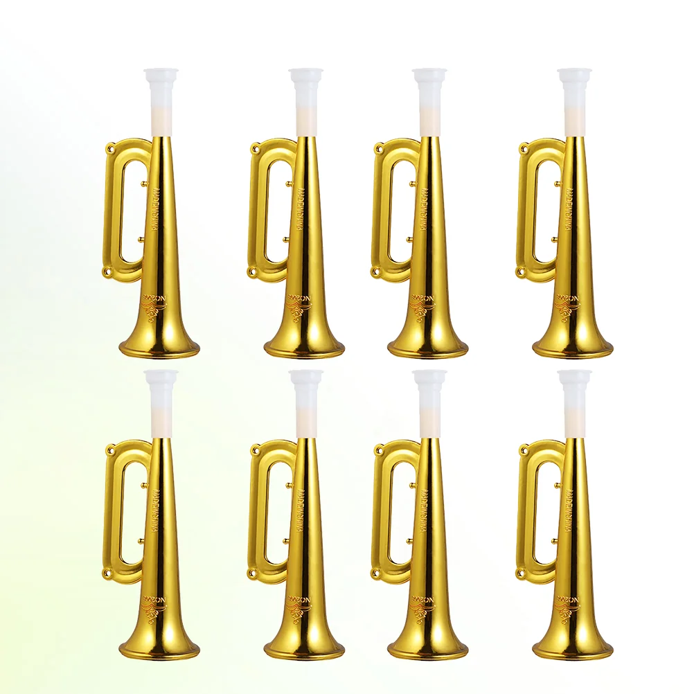 

18 Pcs Jugetes Para Niños Plastic Trumpet Kids Children's Toys Musical Instrument Gilded