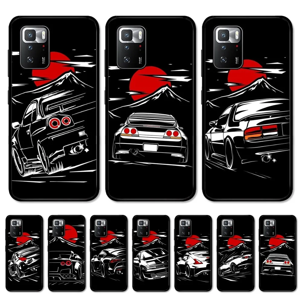 Мужской чехол для телефона JDM Sports Cars Redmi Note 4 X 5 A 6 7 8 Pro T 9 9S 10 11 11S 11Epro PocoM3pro