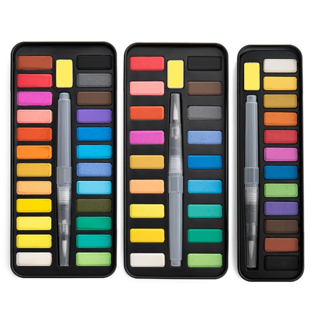 

Multicolor Watercolor Paint Set New With Watercolor Brush for School Kids