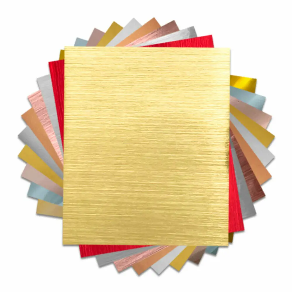 Gold Silver Rose Gold Removable Adhesive Vinyl 6 Sheets 12"x10" Craft Vinyl Bundle for Cups Glass Party Decor Sticker for Cricut images - 6