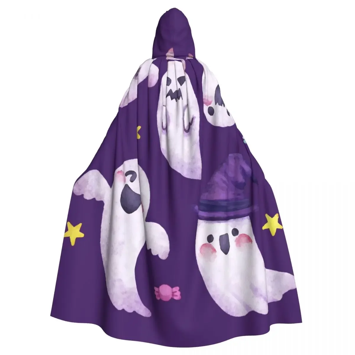 Акварель Хэллоуин призраки с капюшоном пальто Косплей Костюм вампира дьявола