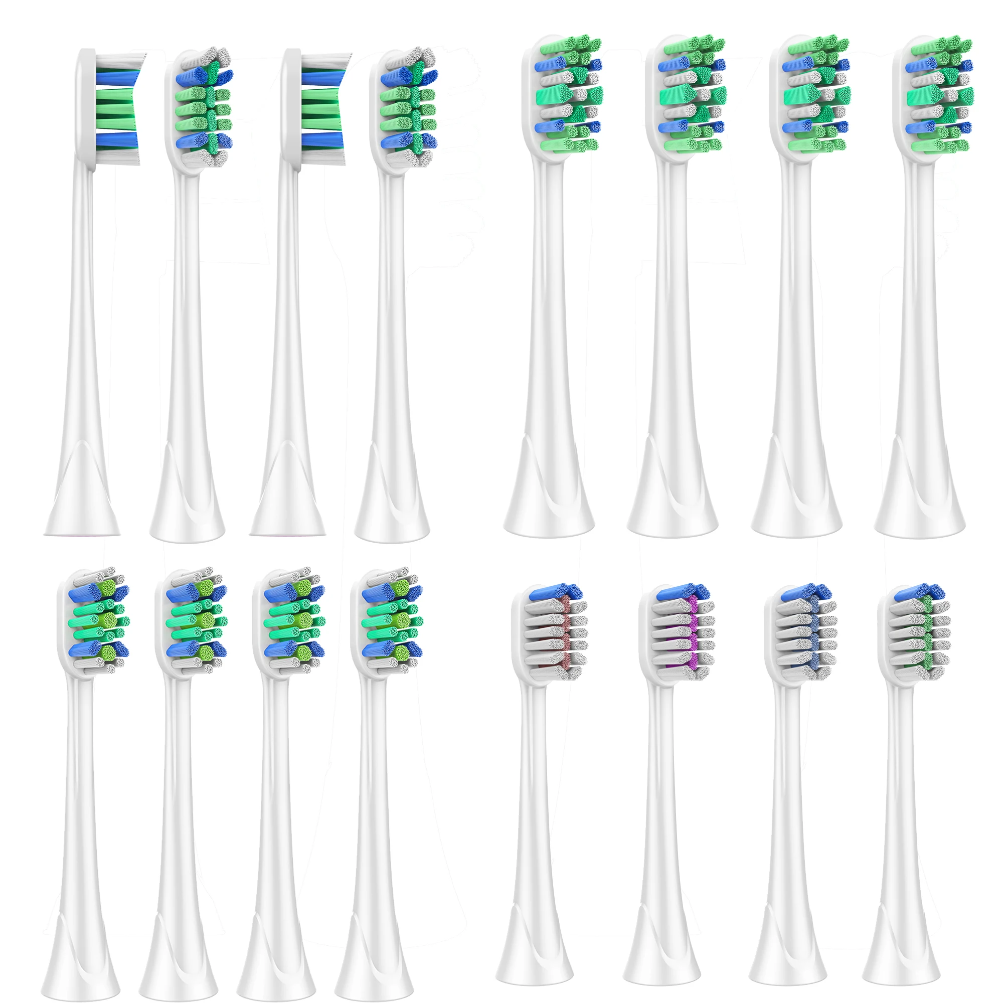 16Pcs Replacement Toothbrush Heads Compatible with  Sonicare, hx6014 DiamondClean, HealthyWhite, FlexCare