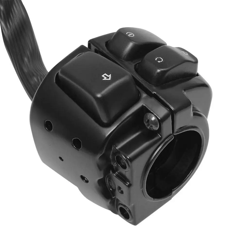 Мотоциклетный черный переключатель поворота на руль 1 дюйм для Harley XL883 Sportster Dyna V-ROD