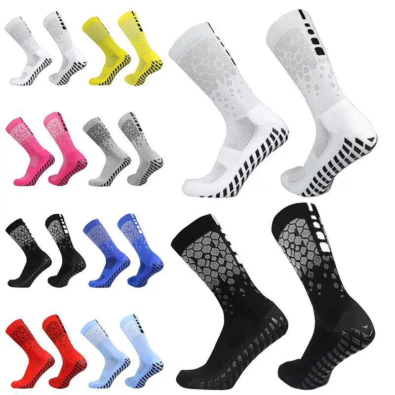 

2 пары нескользящих футбольных носков для мужчин и женщин, нескользящие спортивные носки для футбола, баскетбола, тенниса, велосипедные носки с рукояткой для верховой езды, 38-45