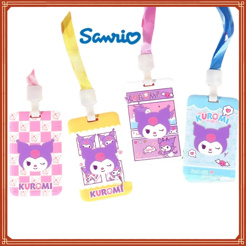 

Kawaii Sanrio Kuromi Card Set Campus Card Bus Car Subway Card Set Girl Card Set Slide Cover ID Card Protective Cover Durable