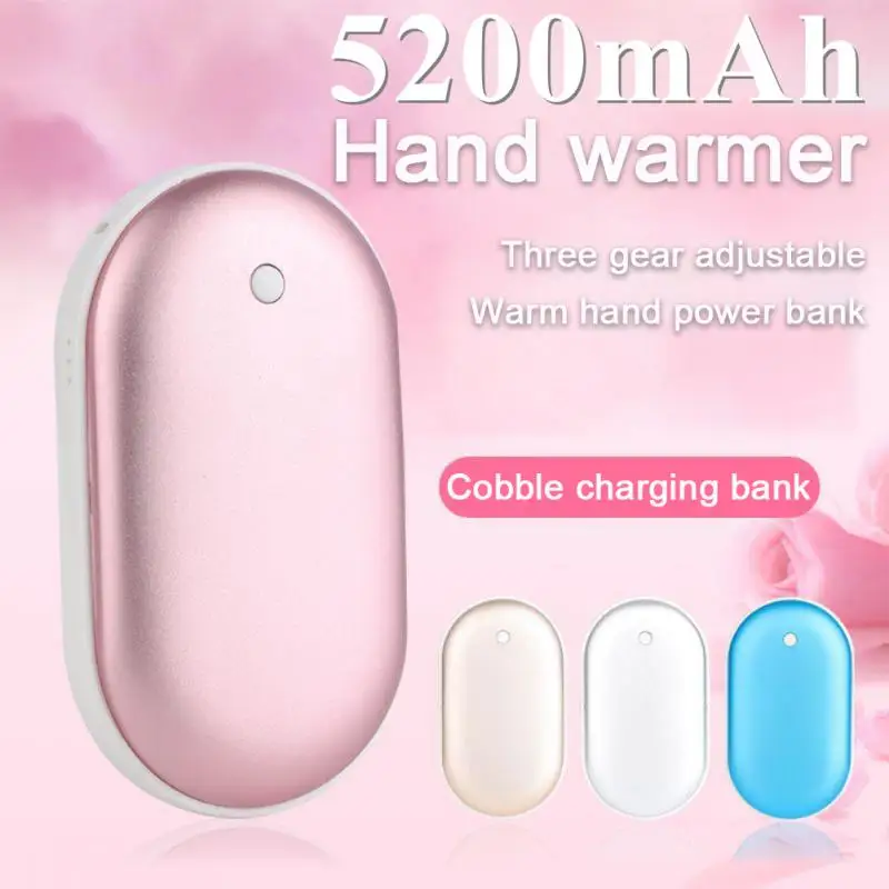 

DONIRT 5200mAh Electric Hand Warmer USB Rechargeable Winter Heating Pad Portable Pocket Mini Heater Stove Hand Warmers