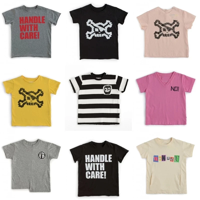 

Baby Boy T-shirt girl Cotton Cool skull letter print New Summer Kids Short Sleeve T shirts Girls Shirts Toddler Girl Tops Tees