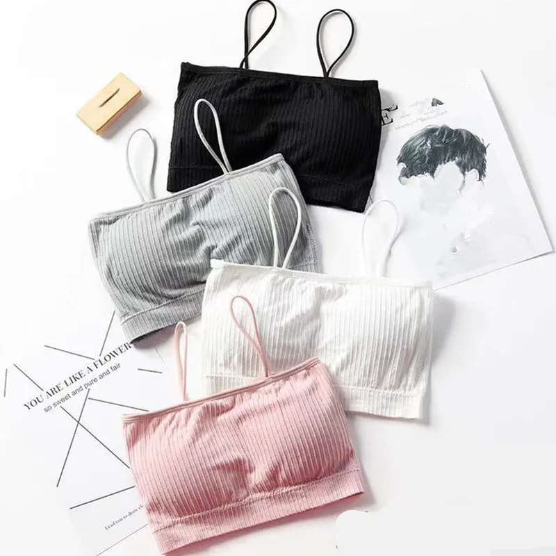 

Sexy Bras For Women Tank Crop Tops Women Sling Tube Top Push Up Lingerie Breathable Chest Pad Wearing Underwear Bandeau Top