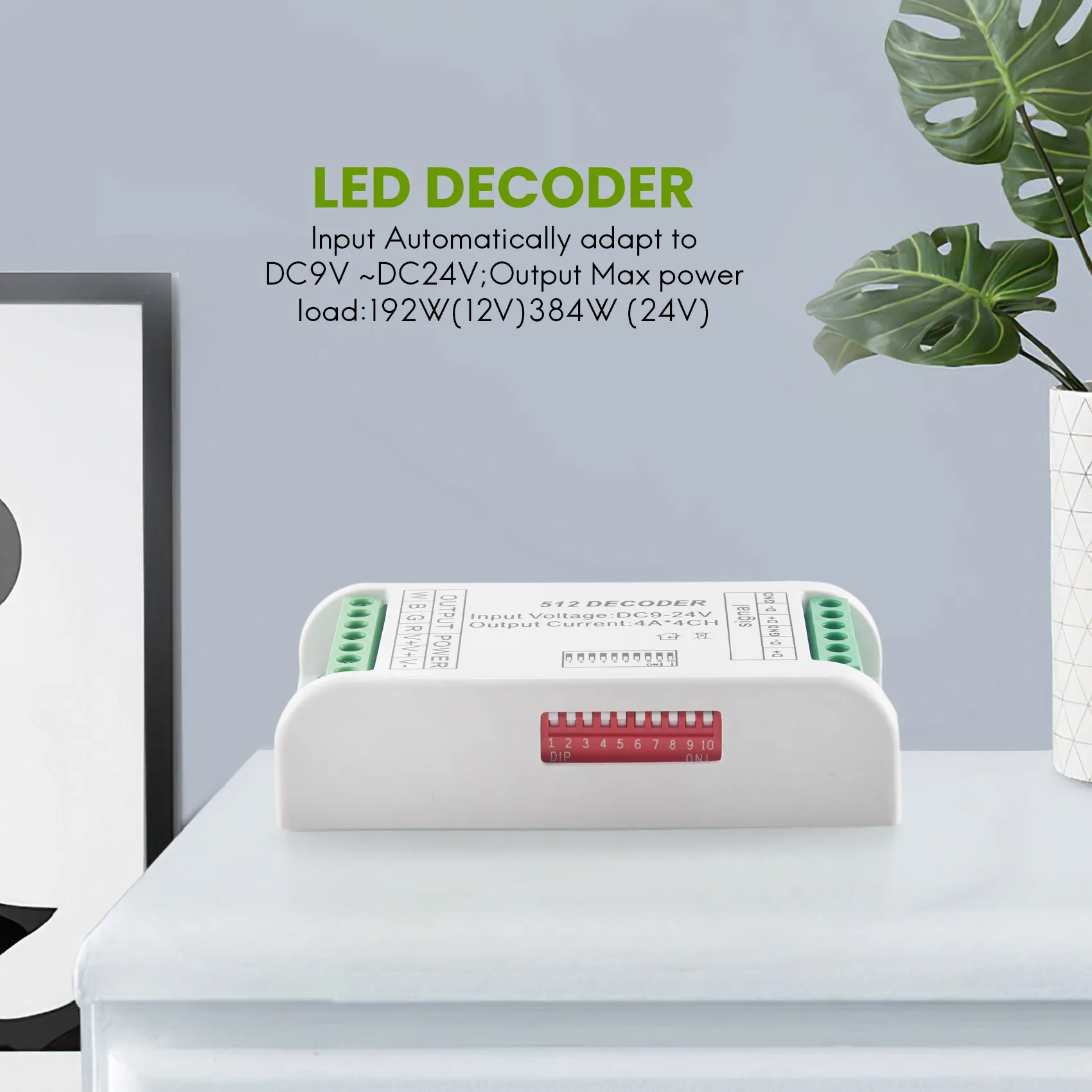 Мини 4-канальный декодер DMX RGBW 16 А RGB контроллер полосы 512 Диммер для светодиодных