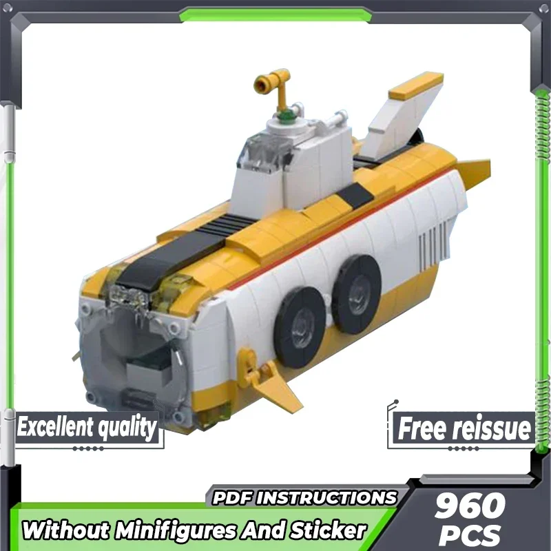 Модель военного корабля Moc строительные кирпичи подводные путешествия подводная