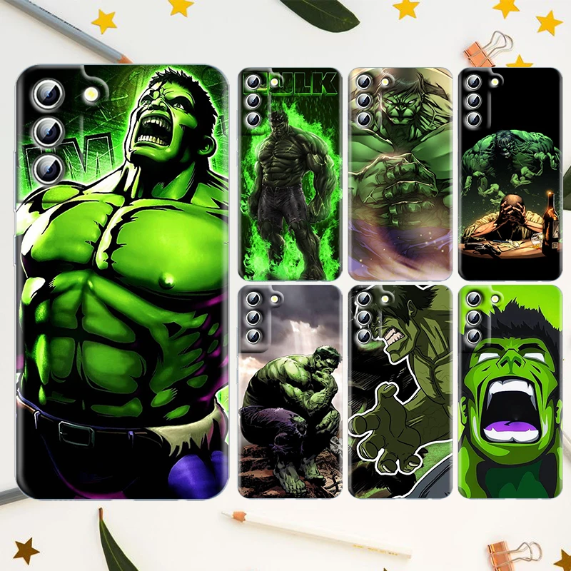 

Marvel Super Hero Hulk For Samsung Galaxy S22 S21 S20 FE Ultra Pro Lite S10 S10E S9 S8 Plus S7 Edge Transparent Phone Case