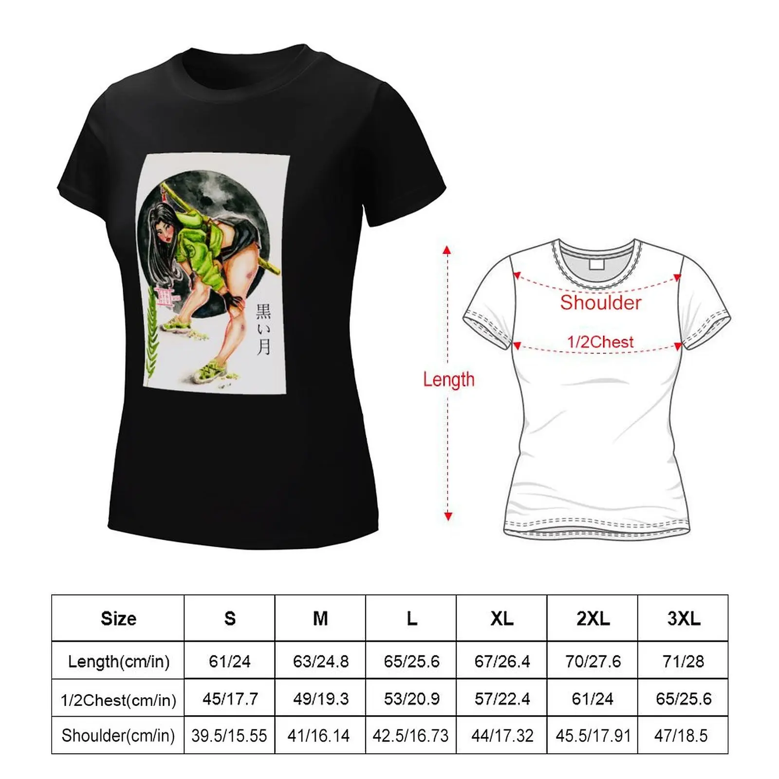 Футболка kuking Tsuki футболки с графическим рисунком милые топы для женщин