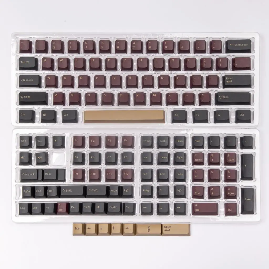 Фото 135 клавиш, красные колпачки для клавиш Samurai GMK, OEM-профиль, колпачки для клавиш Double Shot PBT для механических клавиатур MX Switch, персонализированные колпачки для клавиш №2