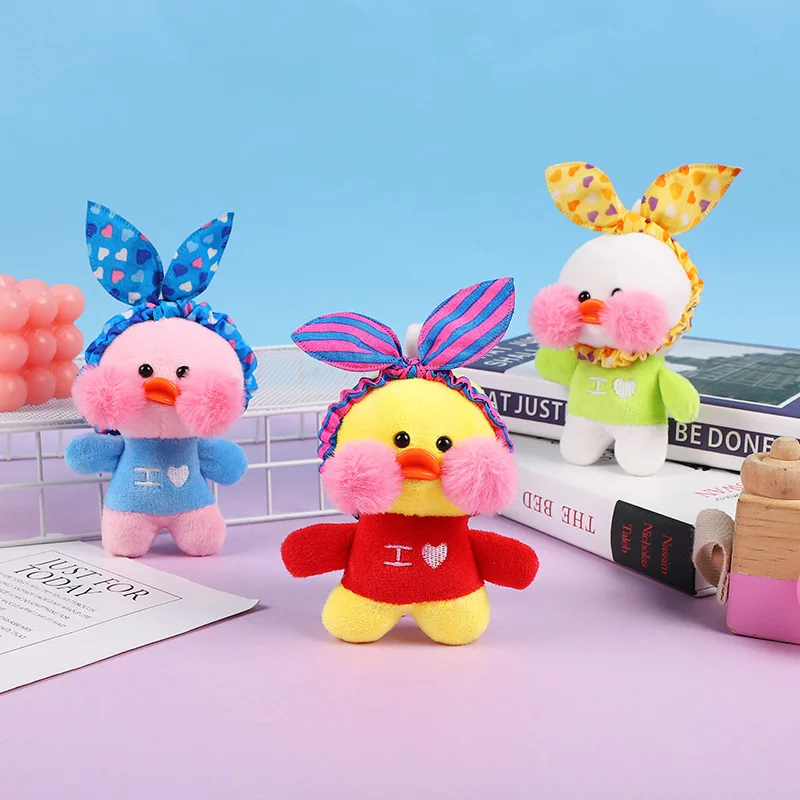 

Kawaii 12cm Lalafanfan Duck Keychain Korean Hyaluronic Ducks Acid Doll Duck Pendant Plush Stuffed Animals Soft Toys Kids Gifts