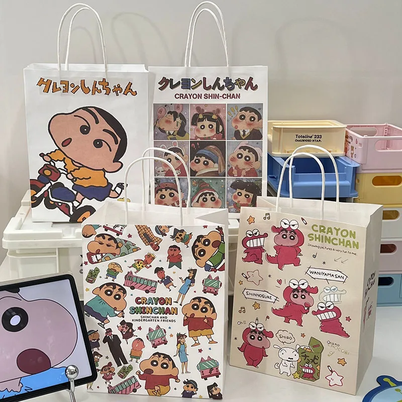 

Kawaii Crayon Shin-Chan Портативная сумка для покупок мультяшная милая серия аниме на день рождения пакет для упаковки подарка подарок для девочек
