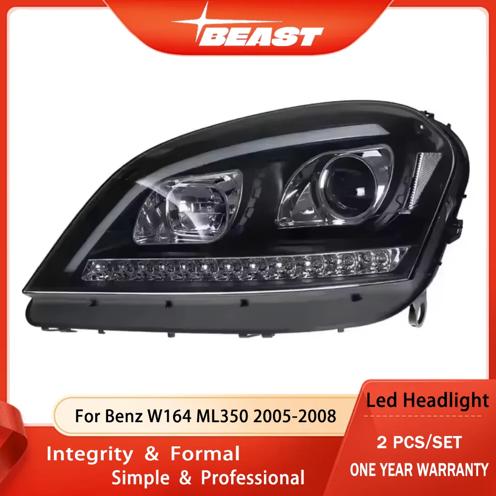 SMVP авто для Mercedes-Benz W164 ML350 05-08 фары в сборе модифицированные светодиодные линзы