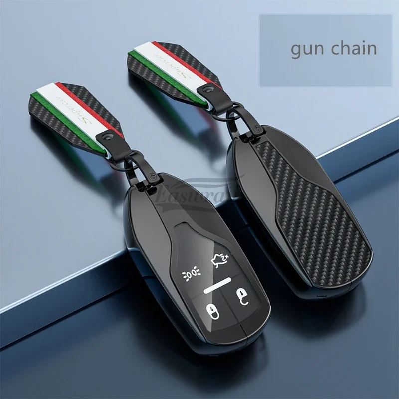 Автомобильный держатель для брелока из углеродного волокна, чехол для брелока для Maserati ghiсот Levante GT GC Le, протектор для цепочки, Стайлинг автомобиля