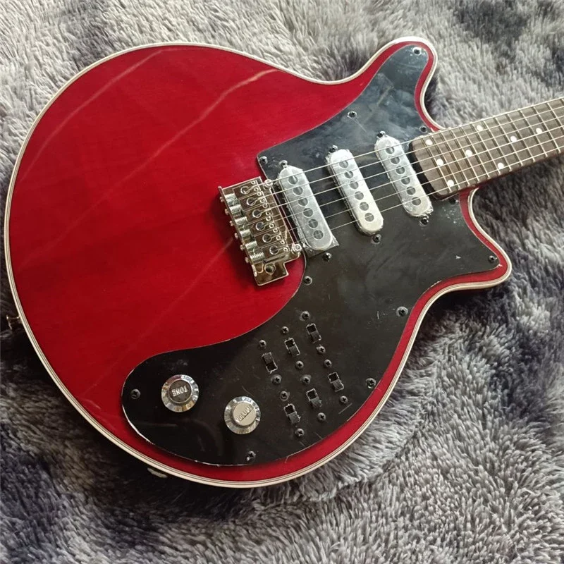 

Custom Shop Chinese Made Brian May Clean Red Guitar, 24 Tracks, 3 Single Coil Pickups,Vibrato Bridge,Free Shipping