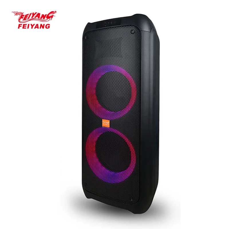 

2021FEIYANG factory direct supply jbl- subwoofer 10 inch big dj powered LED blue tooth party speaker with light