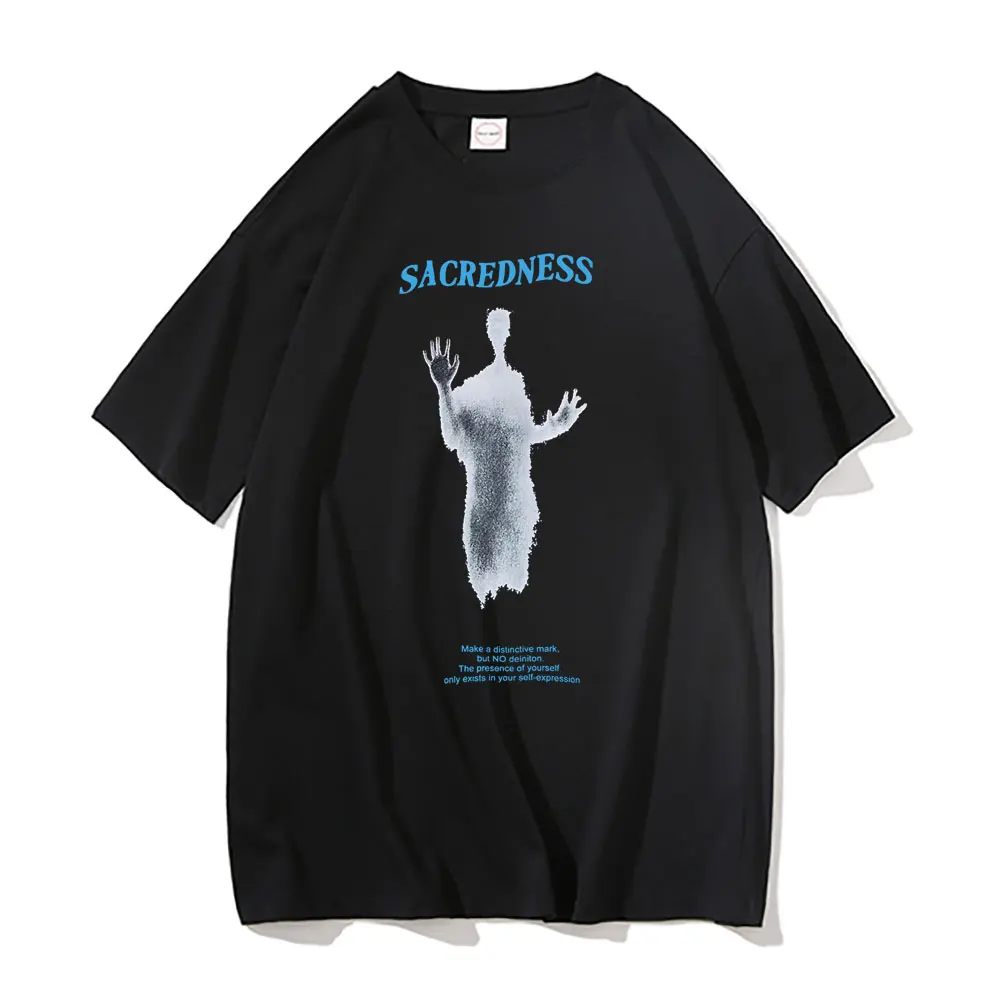 

Skeleton Sacredness Ghost Print Tshirt Summer Men Women Hip Hop Harajuku T Shirts Man Streetwear Men's Fashion Oversized T-shirt