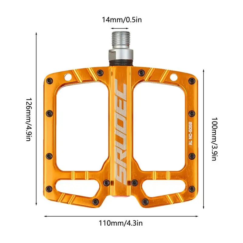 Алюминиевые педали для горных велосипедов нескользящие легкие велосипедные из