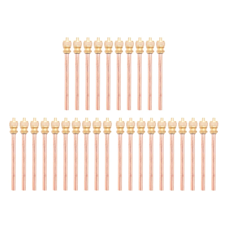 

30 Valve 1/4 Inch SAE X 1/4 Inch OD X 4 Inch Stem Core AC Refrigeration